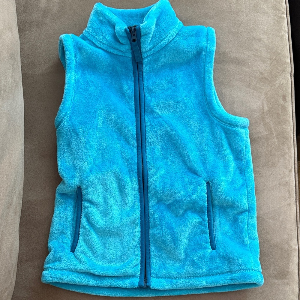 Lands' End Kids Blue Fleece Vest